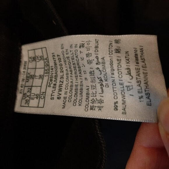 Guess Los Angeles Skinny Jeans Mens Black Dark Slim Denim 36x32 - Picture 11 of 16